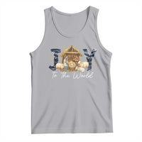 Nativity Scene Tank Top Christian Christmas Jesus Joy To The World - Wonder Print Shop