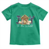 Nativity Scene Toddler T Shirt Christian Christmas Jesus Joy To The World - Wonder Print Shop