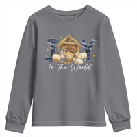 Nativity Scene Youth Sweatshirt Christian Christmas Jesus Joy To The World - Wonder Print Shop