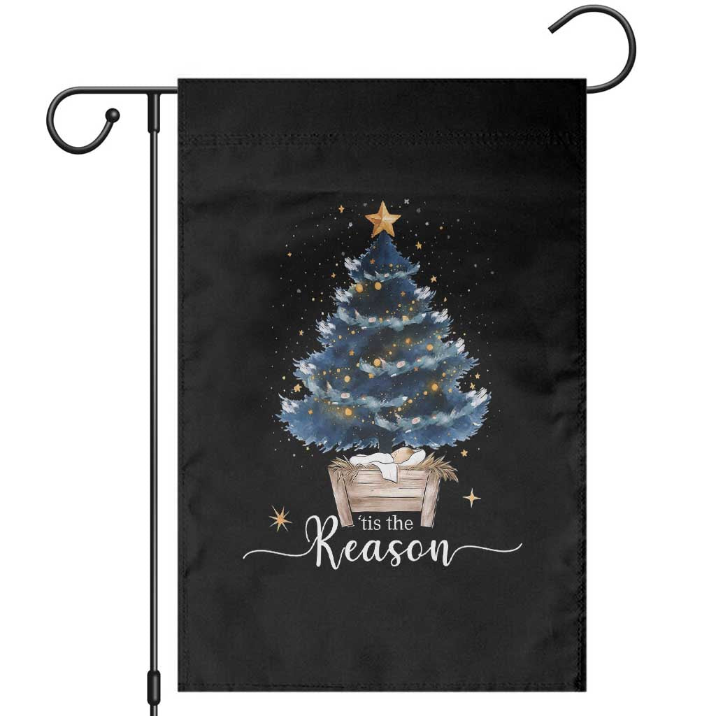 Nativity Scene Garden Flag Jesus Reason Tis The Season Christian Christmas Tree - Wonder Print Shop