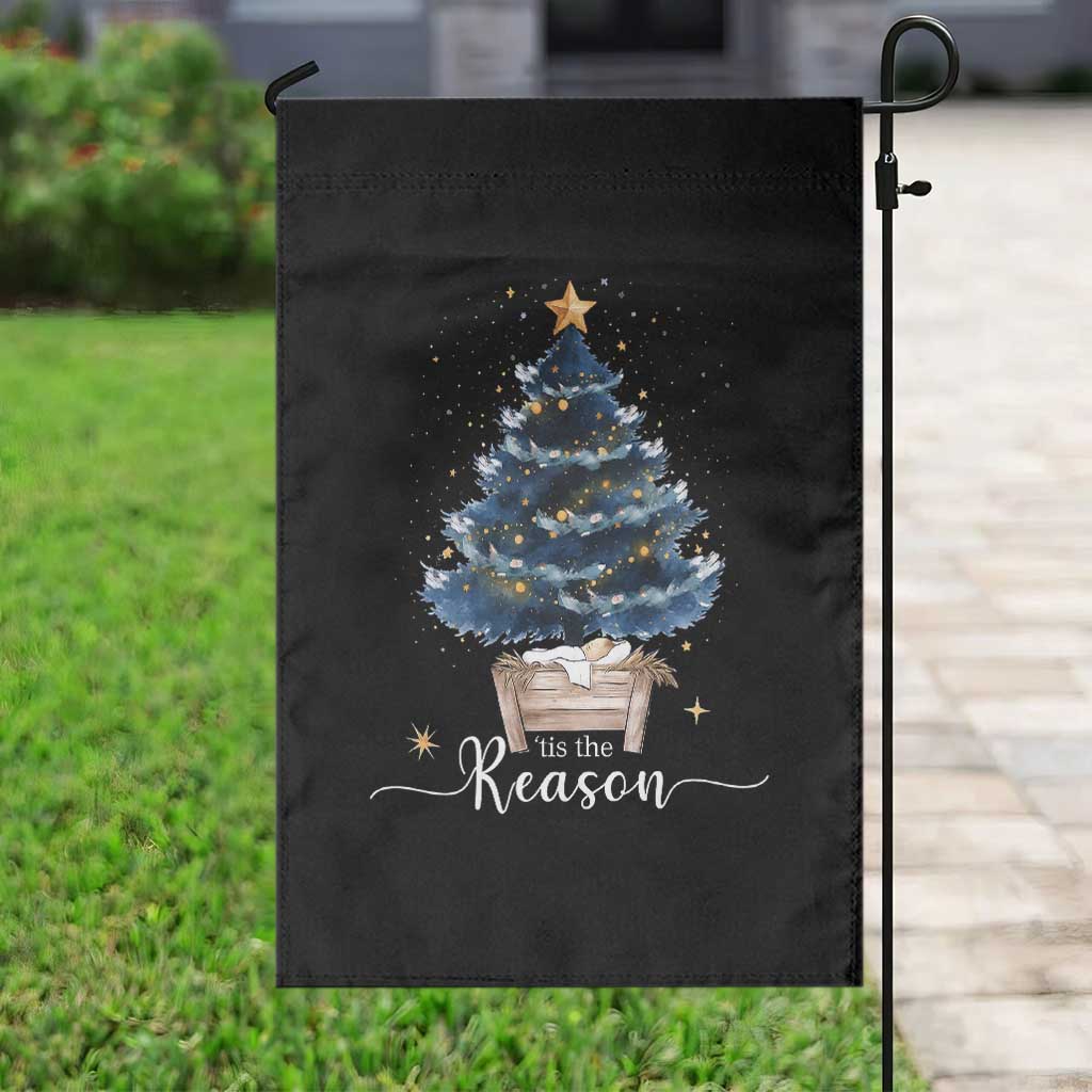 Nativity Scene Garden Flag Jesus Reason Tis The Season Christian Christmas Tree - Wonder Print Shop