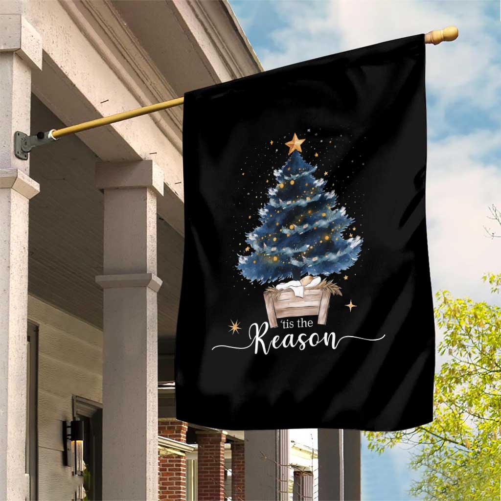 Nativity Scene Garden Flag Jesus Reason Tis The Season Christian Christmas Tree - Wonder Print Shop