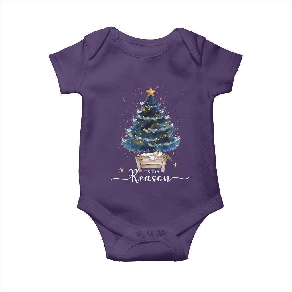 Nativity Scene Baby Onesie Jesus Reason Tis The Season Christian Christmas Tree - Wonder Print Shop