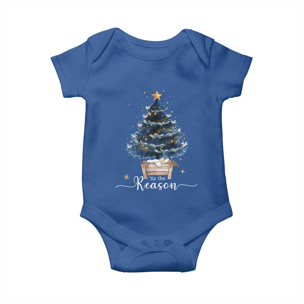 Nativity Scene Baby Onesie Jesus Reason Tis The Season Christian Christmas Tree - Wonder Print Shop