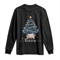 Nativity Scene Long Sleeve Shirt Jesus Reason Tis The Season Christian Christmas Tree - Wonder Print Shop