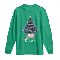 Nativity Scene Long Sleeve Shirt Jesus Reason Tis The Season Christian Christmas Tree - Wonder Print Shop