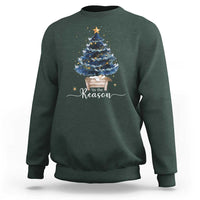 Nativity Scene Sweatshirt Jesus Reason Tis The Season Christian Christmas Tree - Wonder Print Shop