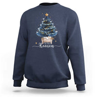 Nativity Scene Sweatshirt Jesus Reason Tis The Season Christian Christmas Tree - Wonder Print Shop