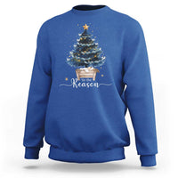 Nativity Scene Sweatshirt Jesus Reason Tis The Season Christian Christmas Tree - Wonder Print Shop