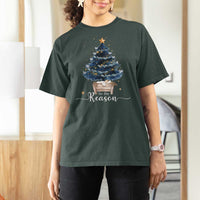 Nativity Scene T Shirt For Women Jesus Reason Tis The Season Christian Christmas Tree - Wonder Print Shop