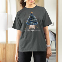 Nativity Scene T Shirt For Women Jesus Reason Tis The Season Christian Christmas Tree - Wonder Print Shop