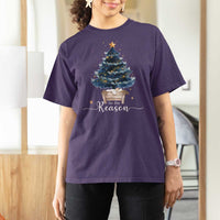 Nativity Scene T Shirt For Women Jesus Reason Tis The Season Christian Christmas Tree - Wonder Print Shop