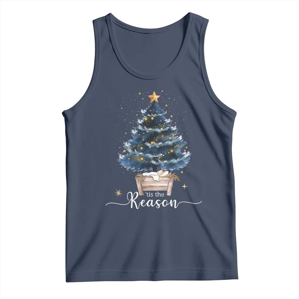 Nativity Scene Tank Top Jesus Reason Tis The Season Christian Christmas Tree - Wonder Print Shop