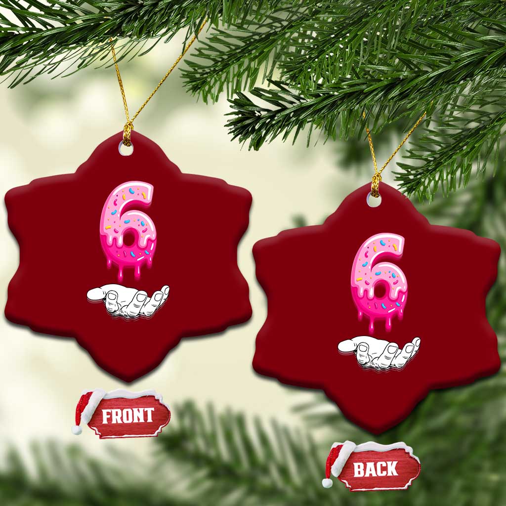 Funny 67 Six Seven Meme Couple Matching Ceramic Ornament Number 6 Baseball Ice Cream Drip - Wonder Print Shop