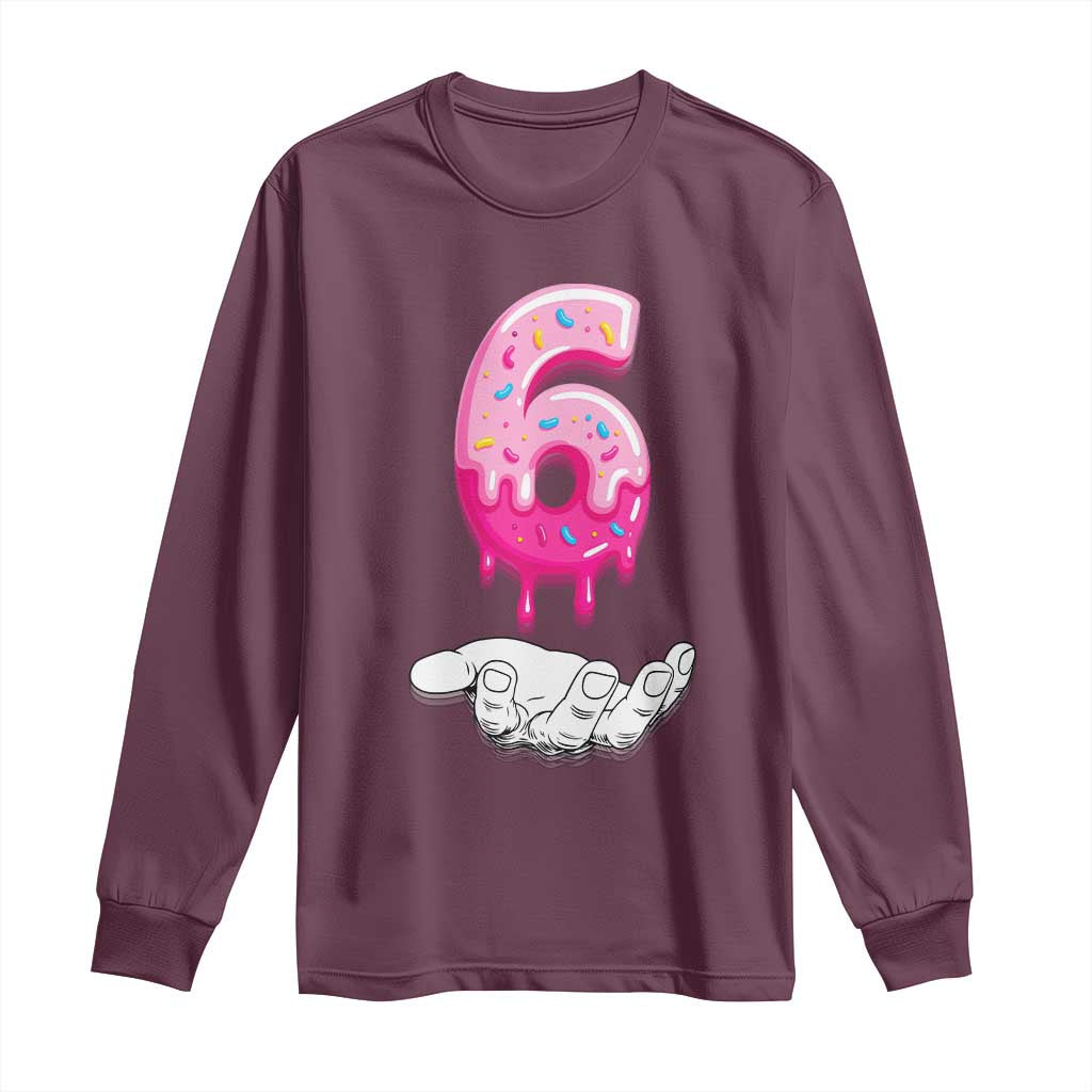 Funny 67 Six Seven Meme Couple Matching Long Sleeve Shirt Number 6 Baseball Ice Cream Drip - Wonder Print Shop