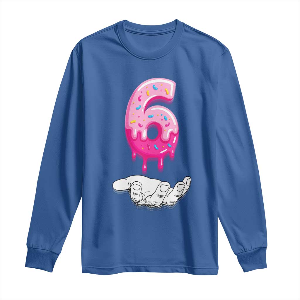 Funny 67 Six Seven Meme Couple Matching Long Sleeve Shirt Number 6 Baseball Ice Cream Drip - Wonder Print Shop