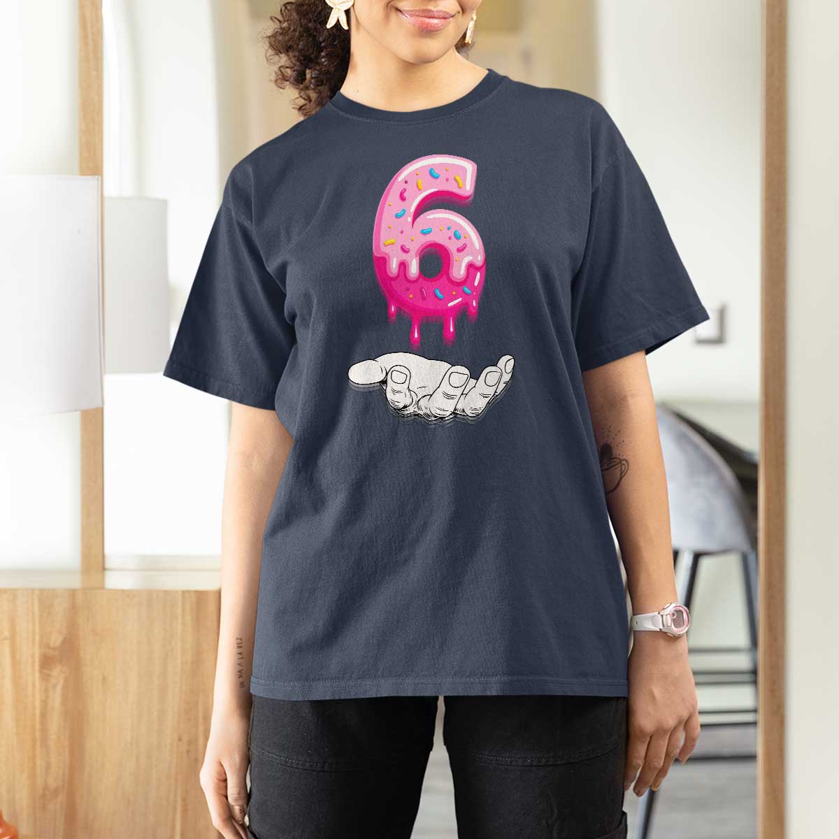 Funny 67 Six Seven Meme Couple Matching T Shirt For Women Number 6 Baseball Ice Cream Drip - Wonder Print Shop