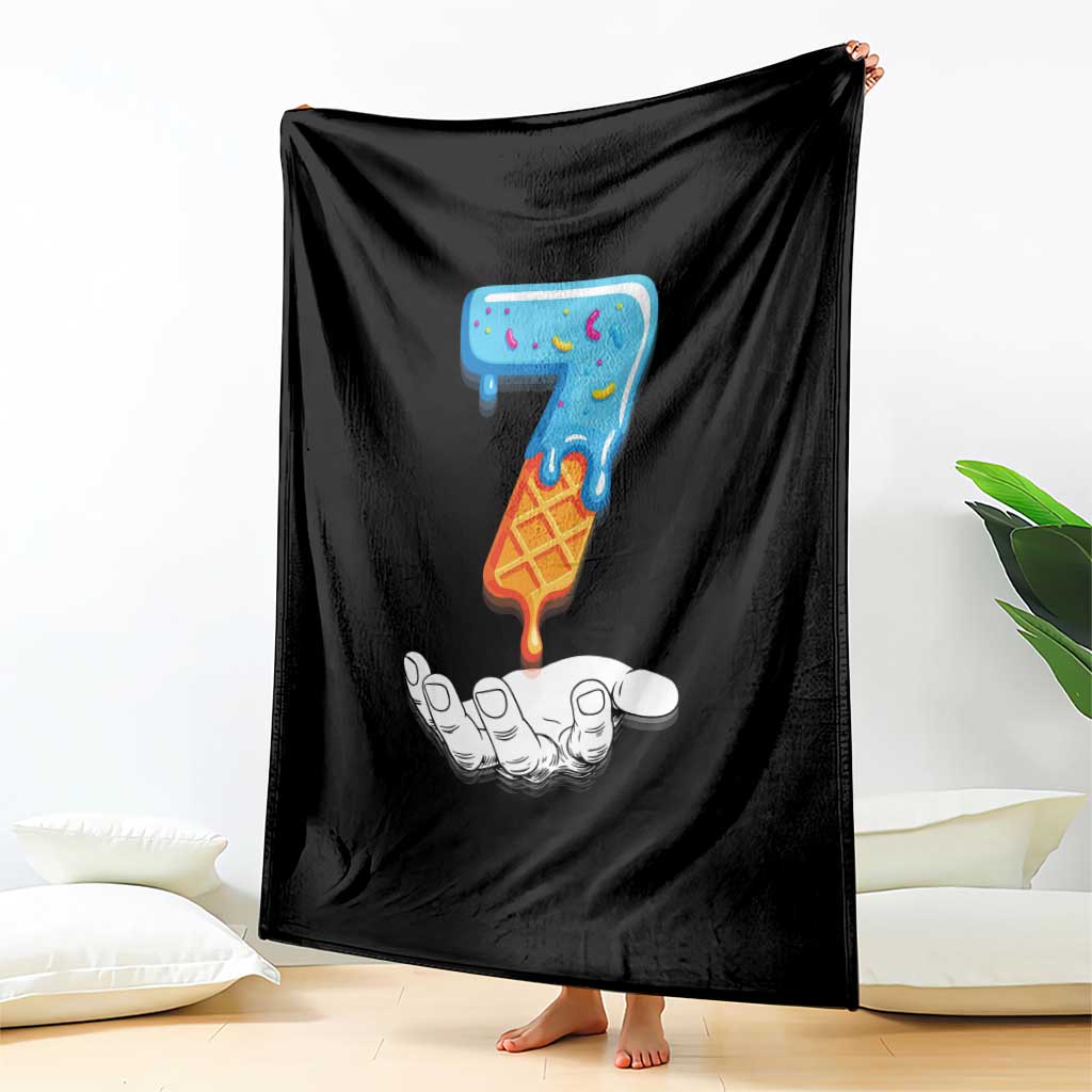 Funny 67 Six Seven Meme Couple Matching Throw Blanket Number 7 Baseball Ice Cream Drip - Wonder Print Shop