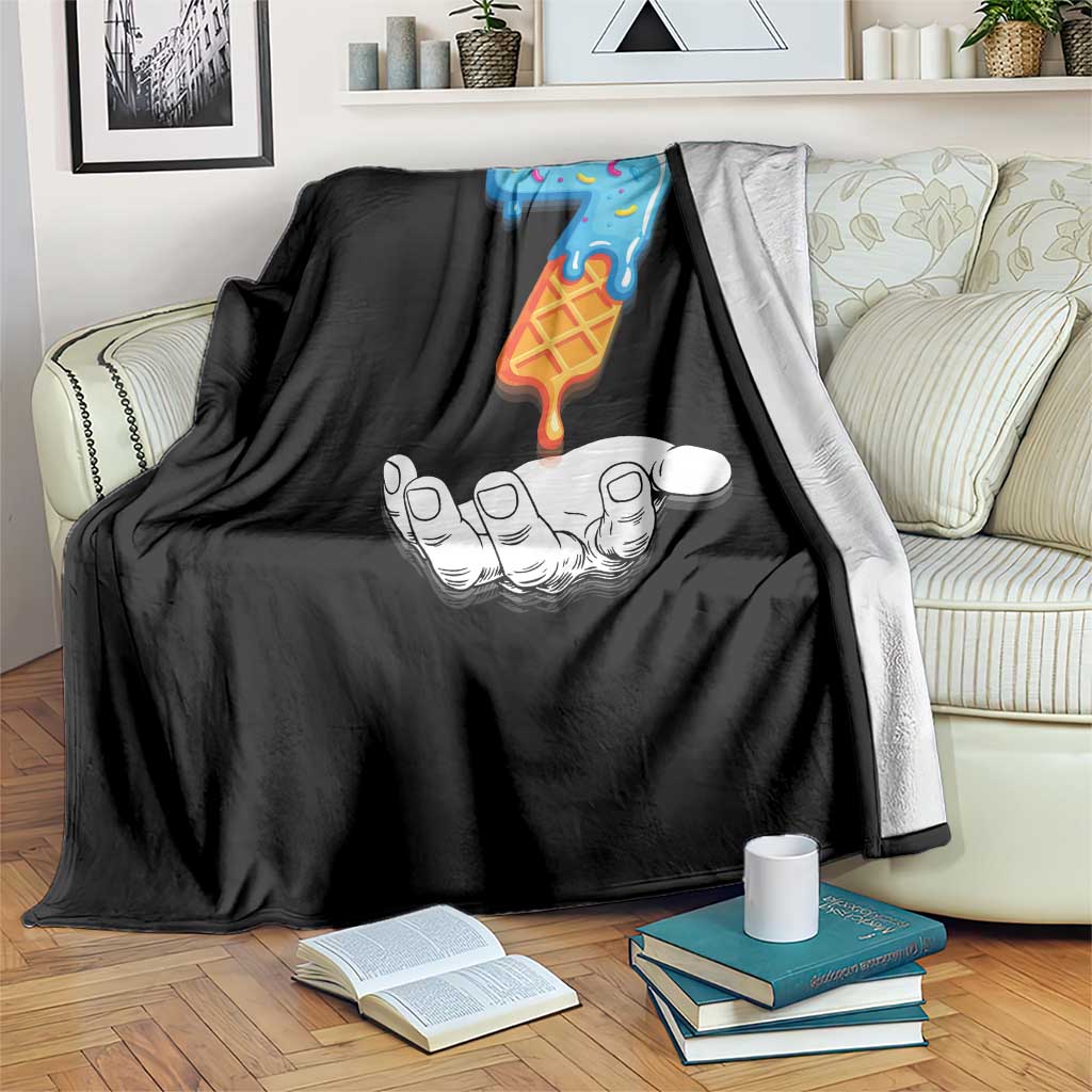 Funny 67 Six Seven Meme Couple Matching Throw Blanket Number 7 Baseball Ice Cream Drip - Wonder Print Shop