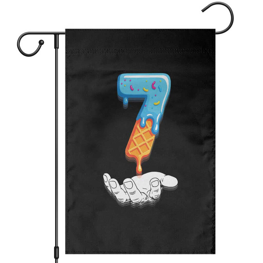 Funny 67 Six Seven Meme Couple Matching Garden Flag Number 7 Baseball Ice Cream Drip - Wonder Print Shop