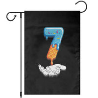 Funny 67 Six Seven Meme Couple Matching Garden Flag Number 7 Baseball Ice Cream Drip - Wonder Print Shop