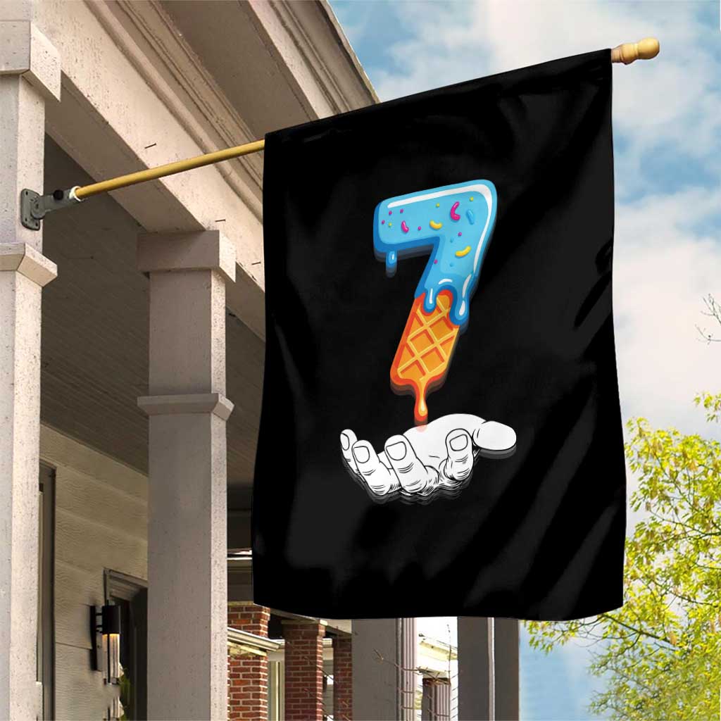 Funny 67 Six Seven Meme Couple Matching Garden Flag Number 7 Baseball Ice Cream Drip - Wonder Print Shop