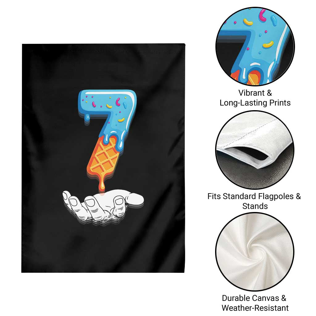 Funny 67 Six Seven Meme Couple Matching Garden Flag Number 7 Baseball Ice Cream Drip - Wonder Print Shop