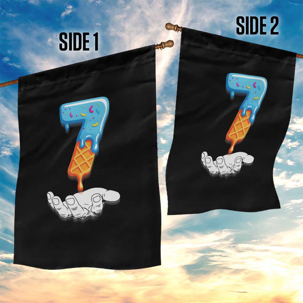 Funny 67 Six Seven Meme Couple Matching Garden Flag Number 7 Baseball Ice Cream Drip - Wonder Print Shop