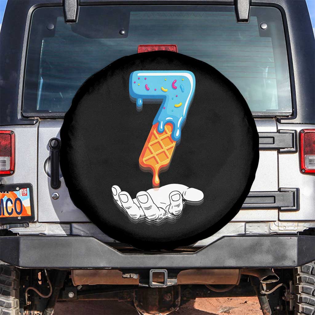 Funny 67 Six Seven Meme Couple Matching Spare Tire Cover Number 7 Baseball Ice Cream Drip - Wonder Print Shop