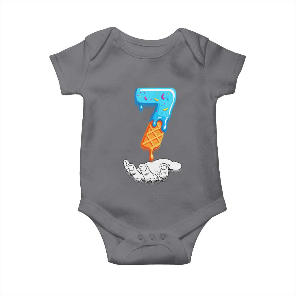 Funny 67 Six Seven Meme Couple Matching Baby Onesie Number 7 Baseball Ice Cream Drip - Wonder Print Shop