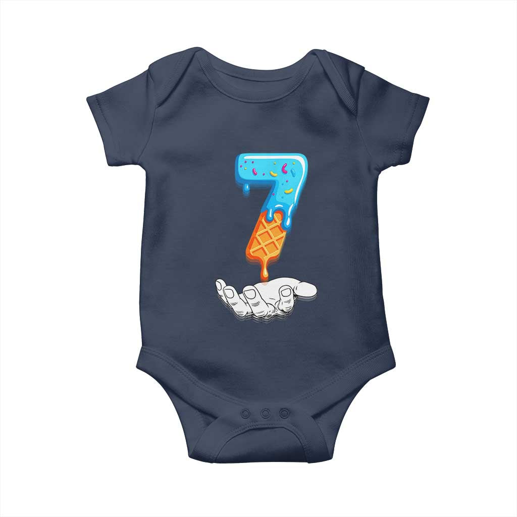 Funny 67 Six Seven Meme Couple Matching Baby Onesie Number 7 Baseball Ice Cream Drip - Wonder Print Shop