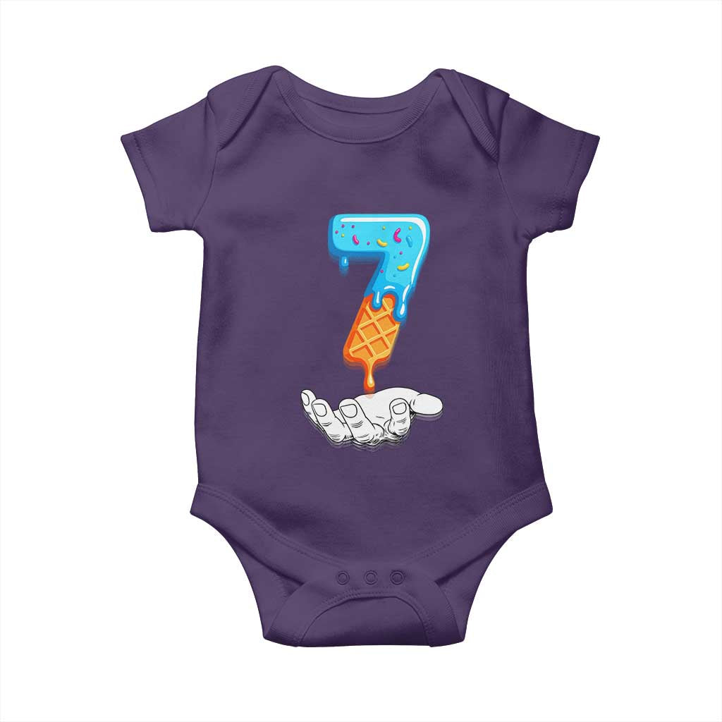 Funny 67 Six Seven Meme Couple Matching Baby Onesie Number 7 Baseball Ice Cream Drip - Wonder Print Shop