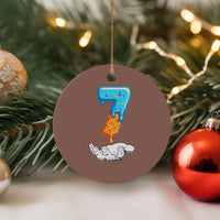 Funny 67 Six Seven Meme Couple Matching Ceramic Ornament Number 7 Baseball Ice Cream Drip - Wonder Print Shop