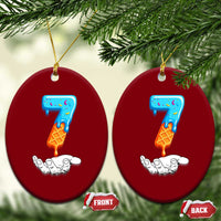 Funny 67 Six Seven Meme Couple Matching Ceramic Ornament Number 7 Baseball Ice Cream Drip - Wonder Print Shop