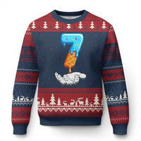 Funny 67 Six Seven Meme Couple Matching Ugly Christmas Sweater Number 7 Baseball Ice Cream Drip - Wonder Print Shop
