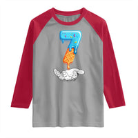 Funny 67 Six Seven Meme Couple Matching Raglan Shirt Number 7 Baseball Ice Cream Drip - Wonder Print Shop