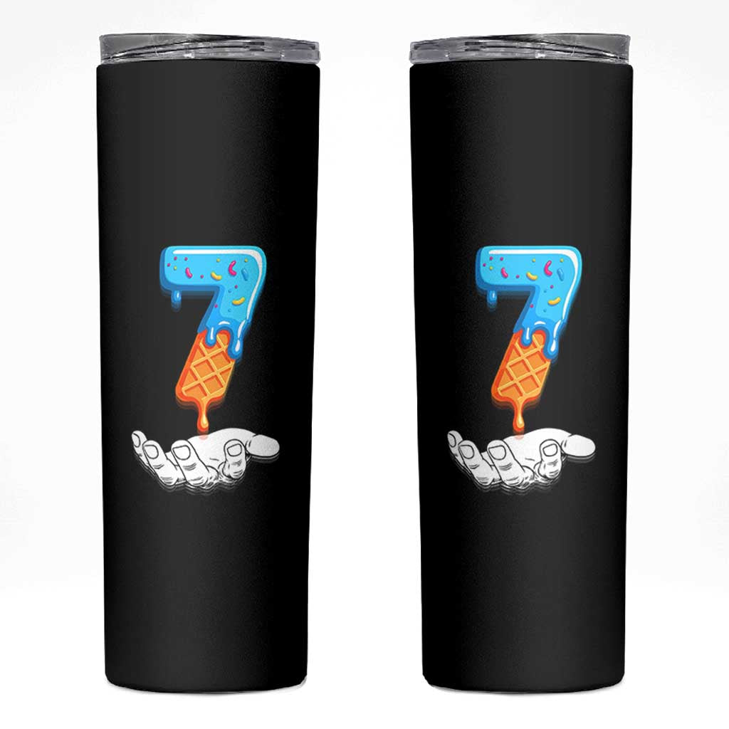 Funny 67 Six Seven Meme Couple Matching Skinny Tumbler Number 7 Baseball Ice Cream Drip - Wonder Print Shop