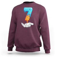 Funny 67 Six Seven Meme Couple Matching Sweatshirt Number 7 Baseball Ice Cream Drip - Wonder Print Shop