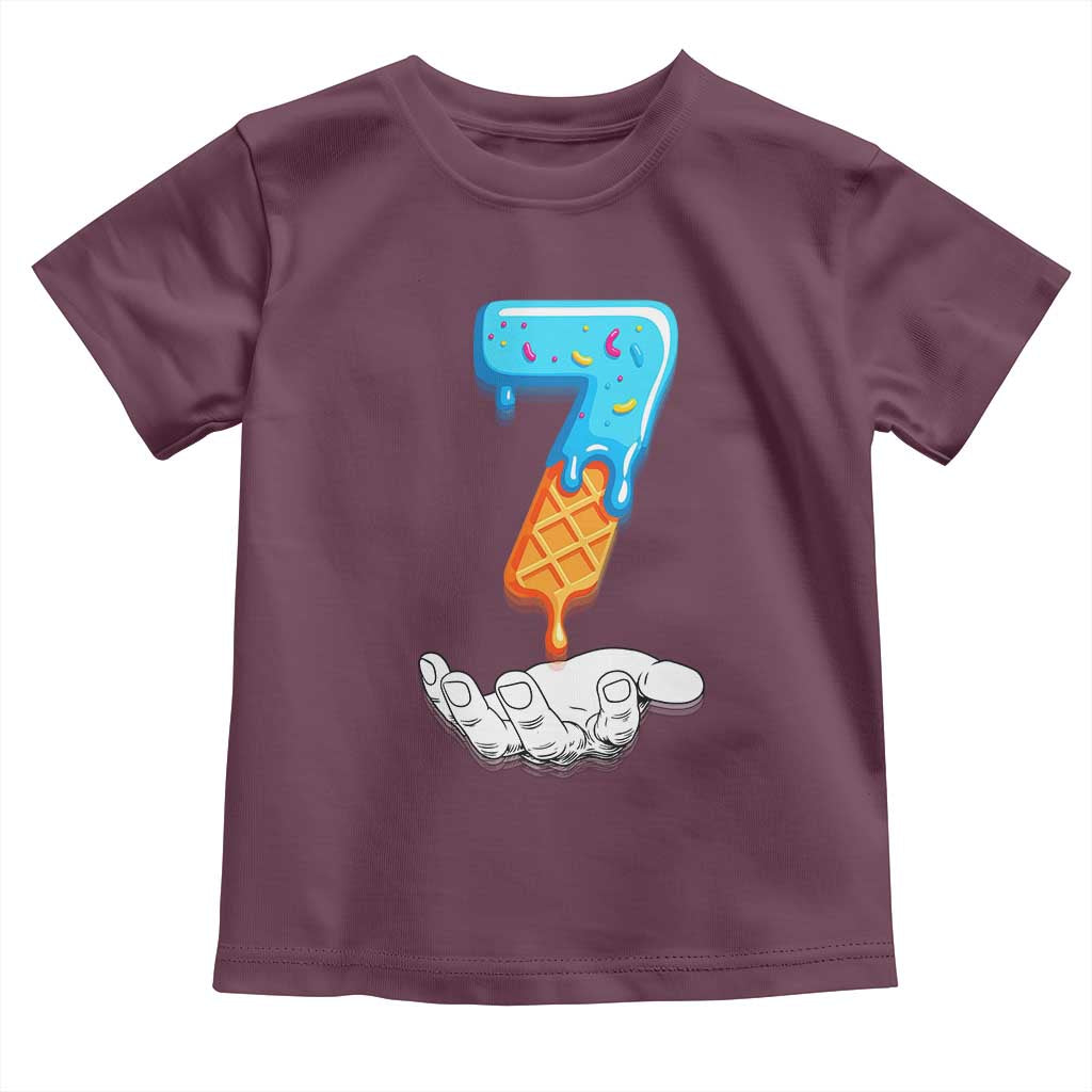Funny 67 Six Seven Meme Couple Matching Toddler T Shirt Number 7 Baseball Ice Cream Drip - Wonder Print Shop
