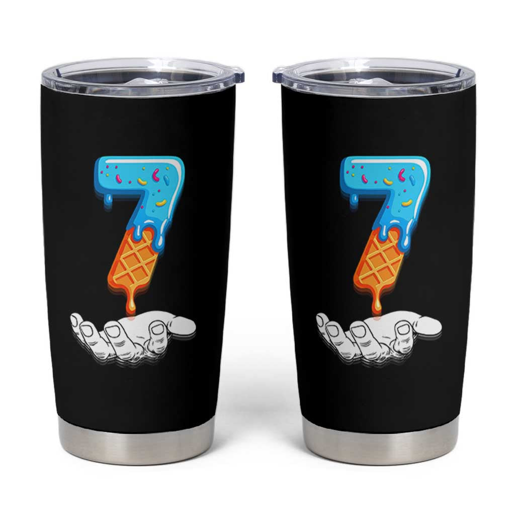 Funny 67 Six Seven Meme Couple Matching Tumbler Cup Number 7 Baseball Ice Cream Drip - Wonder Print Shop