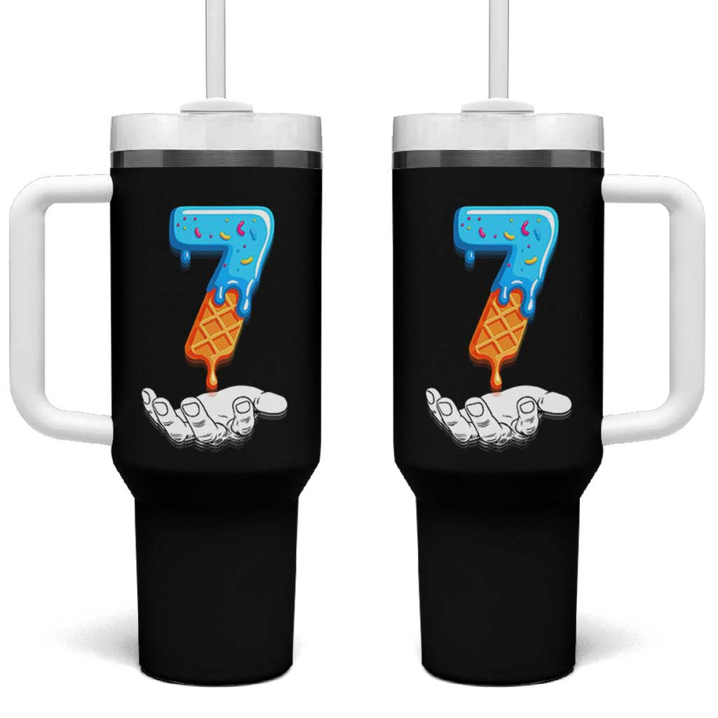 Funny 67 Six Seven Meme Couple Matching Tumbler With Handle Number 7 Baseball Ice Cream Drip - Wonder Print Shop