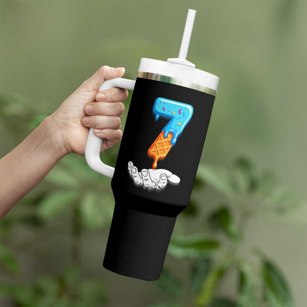 Funny 67 Six Seven Meme Couple Matching Tumbler With Handle Number 7 Baseball Ice Cream Drip - Wonder Print Shop