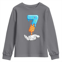 Funny 67 Six Seven Meme Couple Matching Youth Sweatshirt Number 7 Baseball Ice Cream Drip - Wonder Print Shop