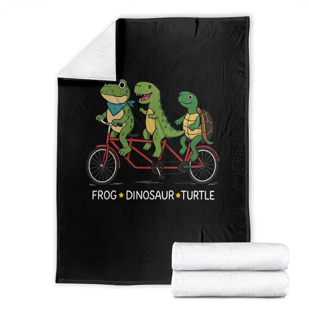 Subtle FDT Throw Blanket Frog Dinosaur Turtle Political Satire - Wonder Print Shop