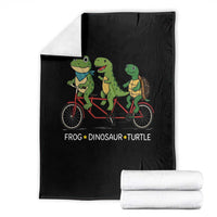 Subtle FDT Throw Blanket Frog Dinosaur Turtle Political Satire - Wonder Print Shop