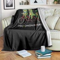 Subtle FDT Throw Blanket Frog Dinosaur Turtle Political Satire - Wonder Print Shop