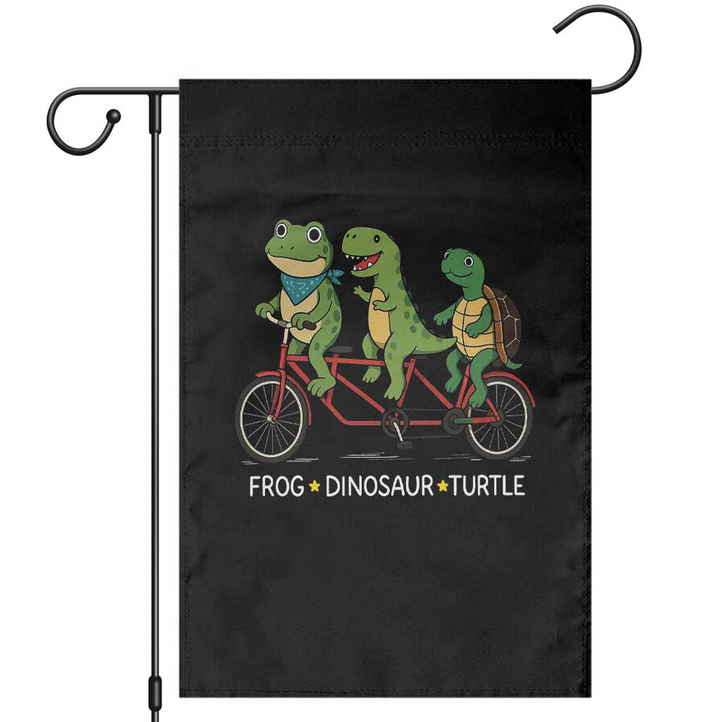 Subtle FDT Garden Flag Frog Dinosaur Turtle Political Satire - Wonder Print Shop
