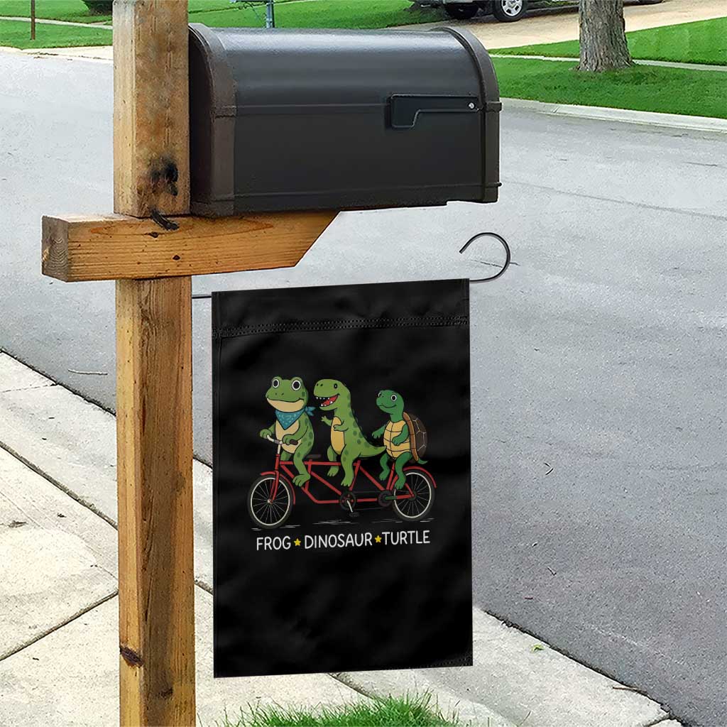 Subtle FDT Garden Flag Frog Dinosaur Turtle Political Satire - Wonder Print Shop