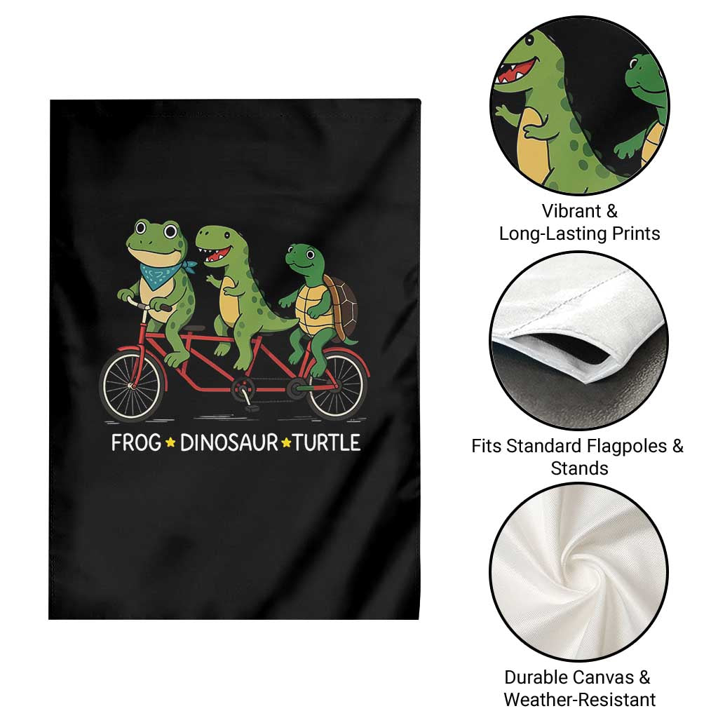 Subtle FDT Garden Flag Frog Dinosaur Turtle Political Satire - Wonder Print Shop