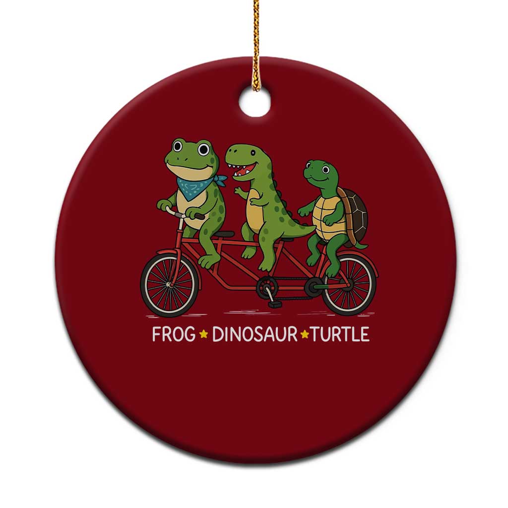 Subtle FDT Ceramic Ornament Frog Dinosaur Turtle Political Satire - Wonder Print Shop